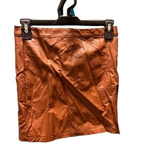 Art Class Skirt Girls Size L (10/12) Faux Leather Brown Mini Skirt Target NWT